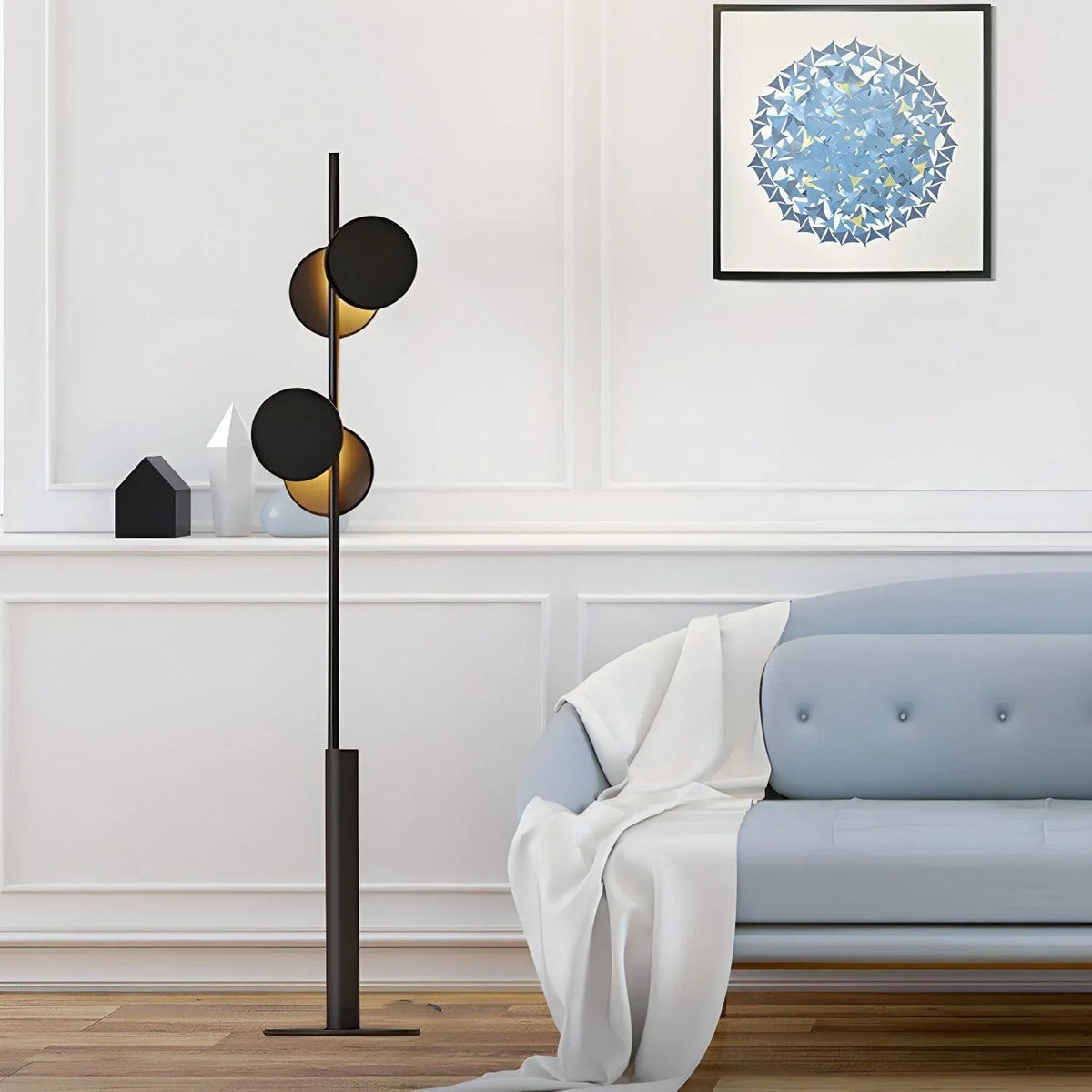 Metavaya Floor lamp Dia 29cm x H 160cm /∅ 11.4″ x H 63″ / Black Globe Floor lamp 6938617803889 M2023102604-1