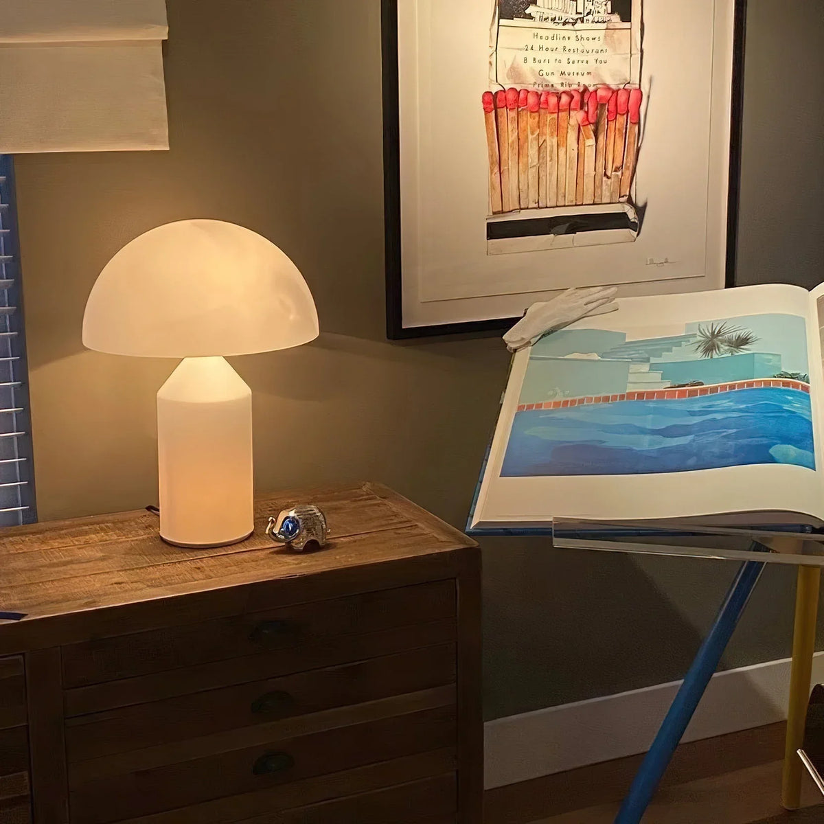 Atollo Alabaster Table Lamp - view 9 | Metavaya