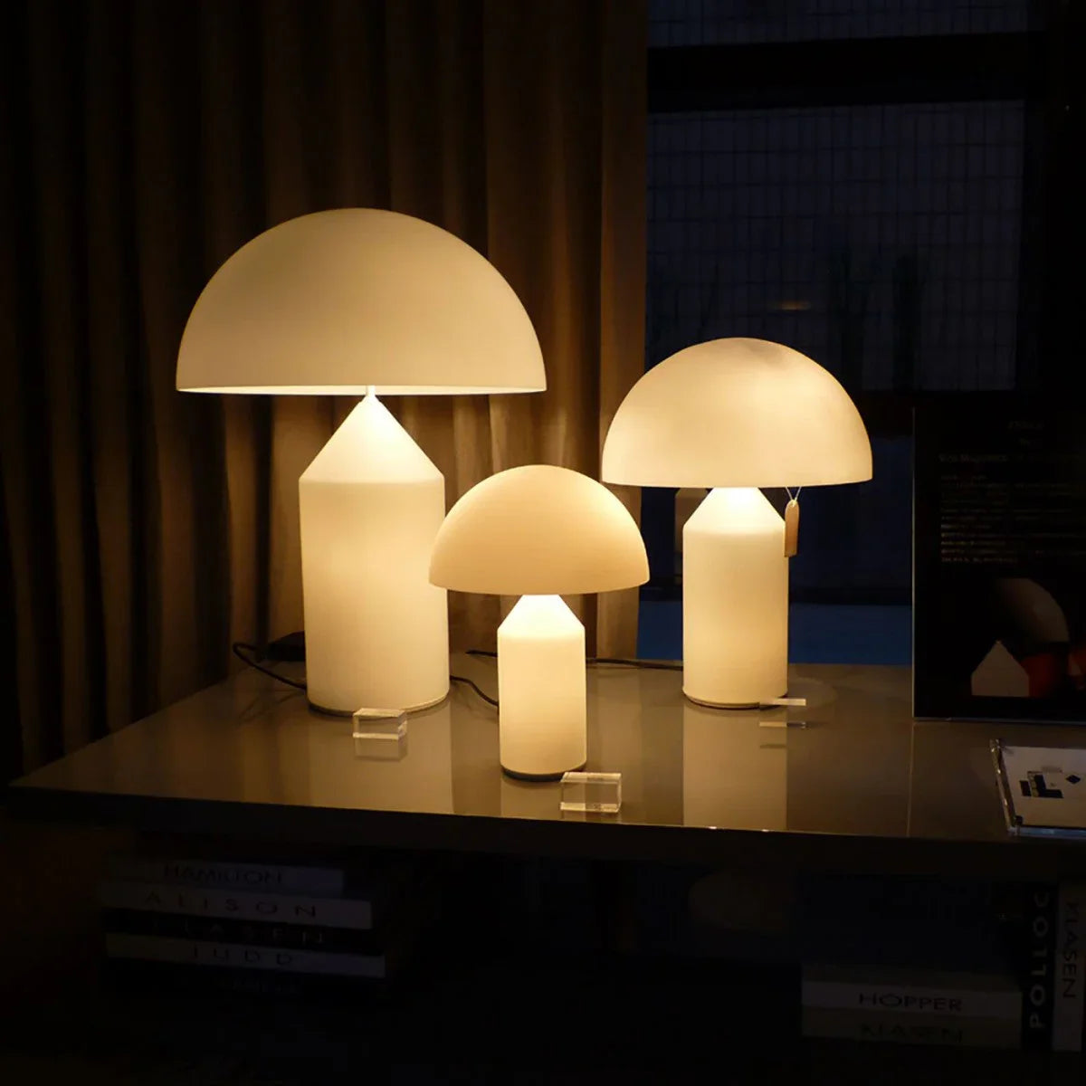 Atollo Alabaster Table Lamp - view 3 | Metavaya