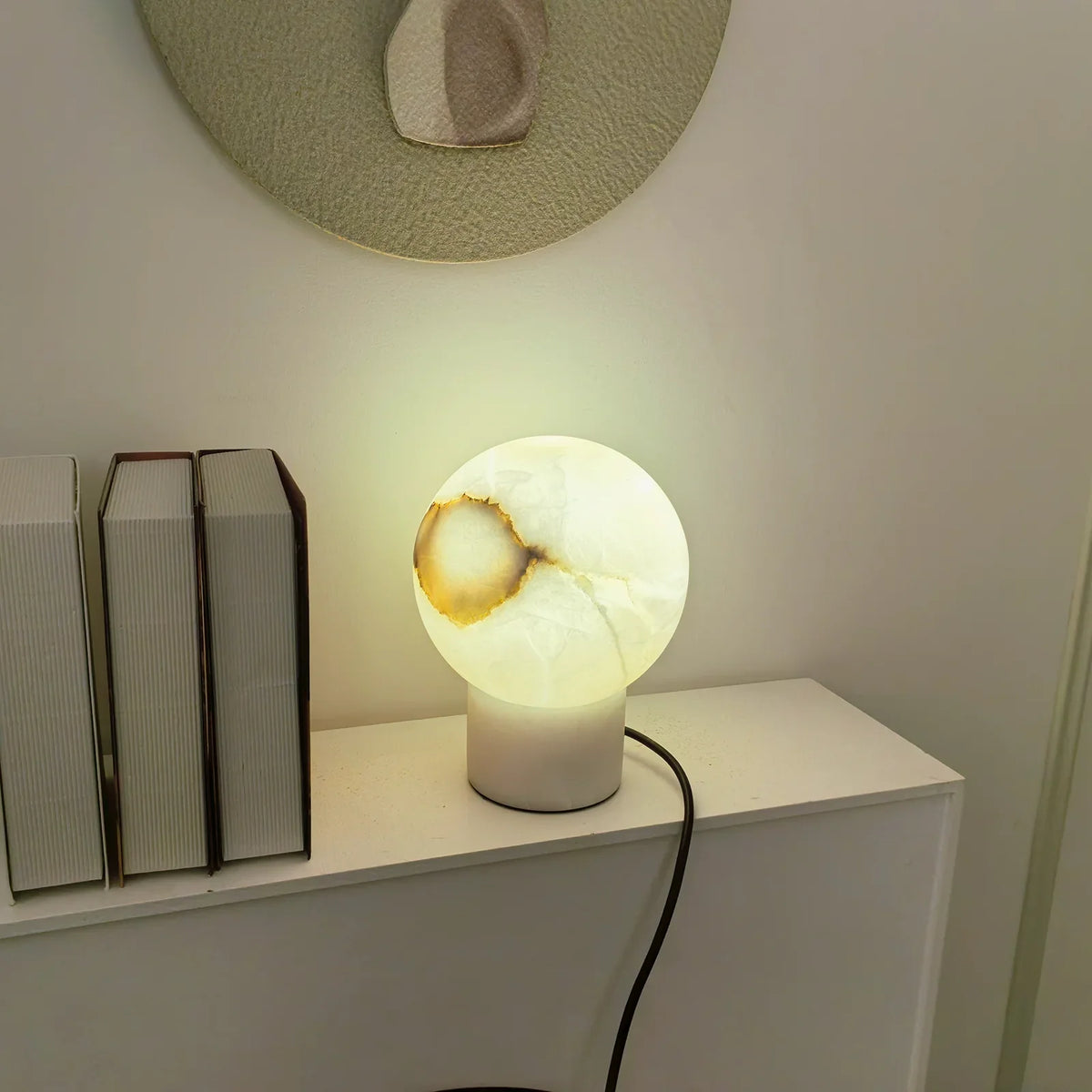 Ball Alabaster Table Lamp - view 6 | Metavaya