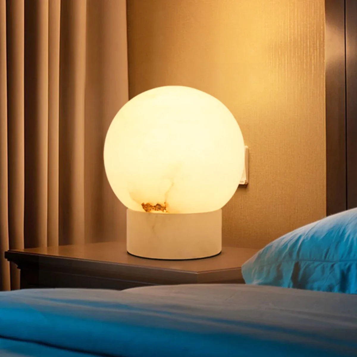 Ball Alabaster Table Lamp - view 4 | Metavaya