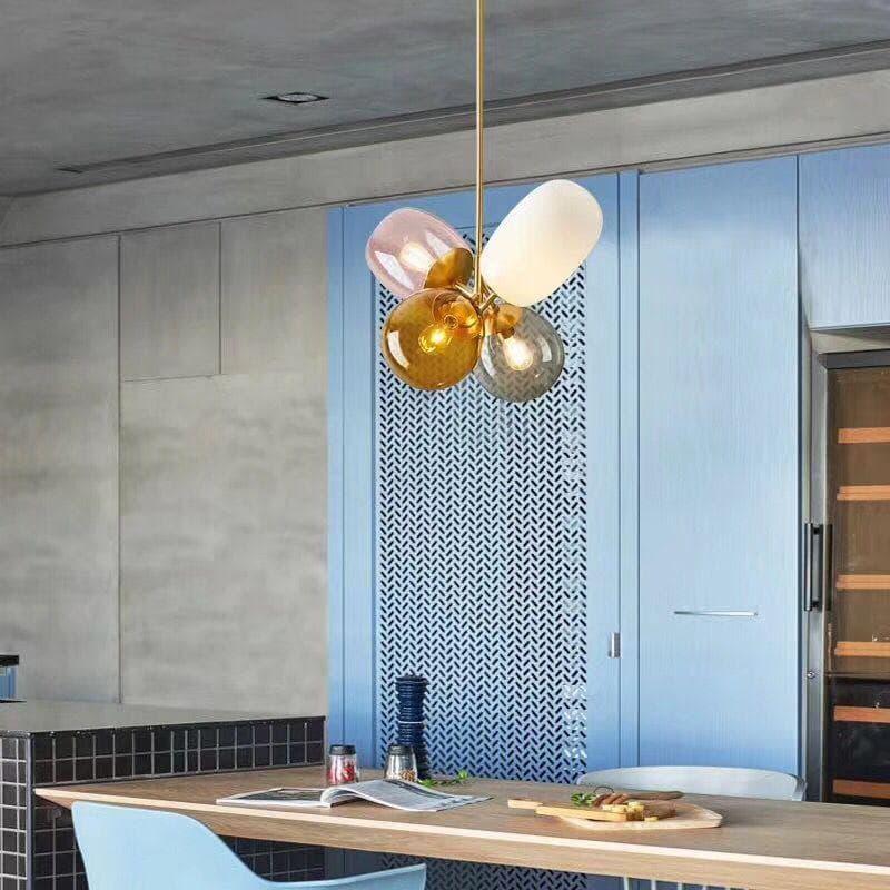 Metavaya Pendant Light Dia 45cm x H 48cm / ∅ 17.7″ x H 18.9″ / Copper Balloon Glass Pendant Light 6938617816490 M2023112501-1