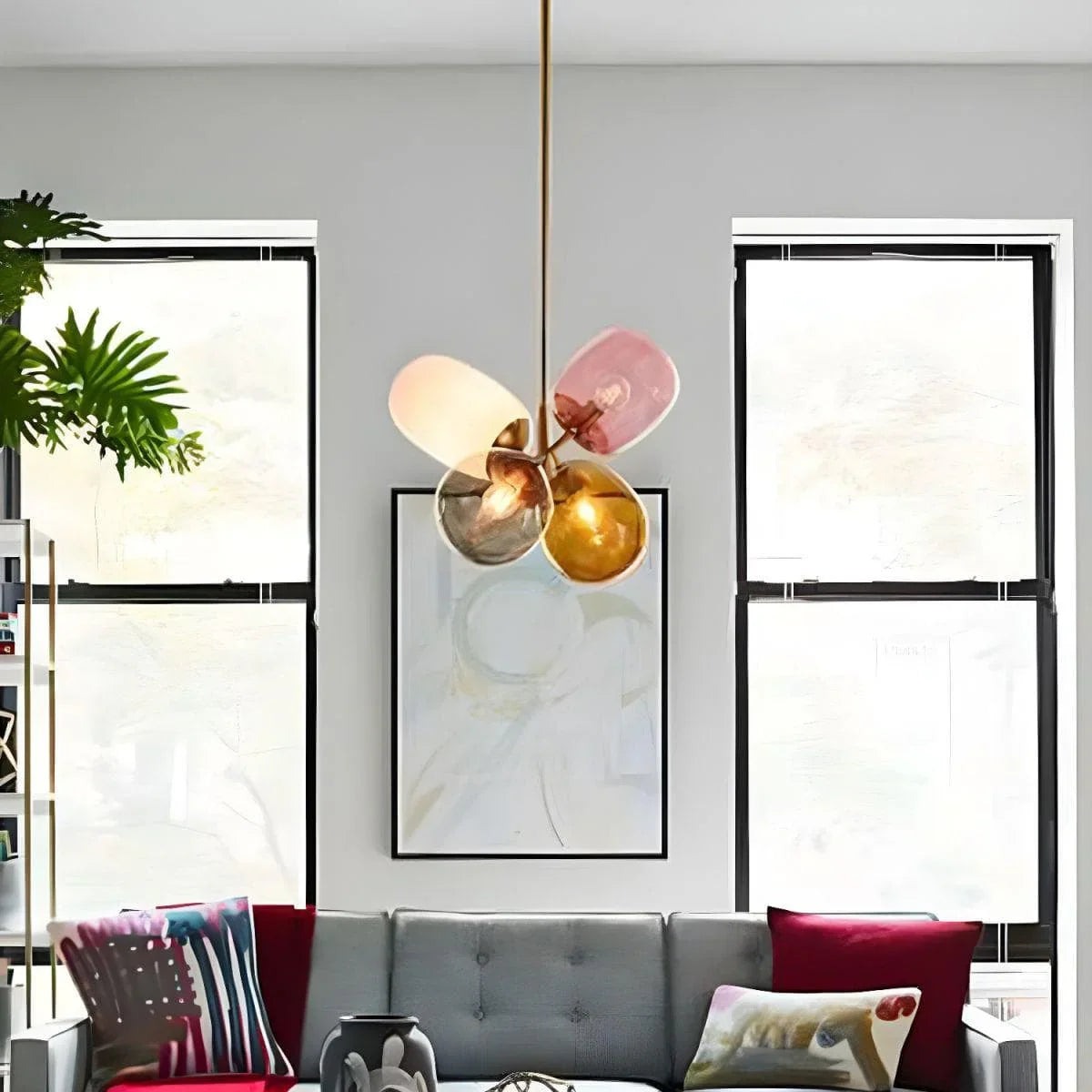 Metavaya Pendant Light Dia 45cm x H 48cm / ∅ 17.7″ x H 18.9″ / Copper Balloon Glass Pendant Light 6938617816490 M2023112501-1