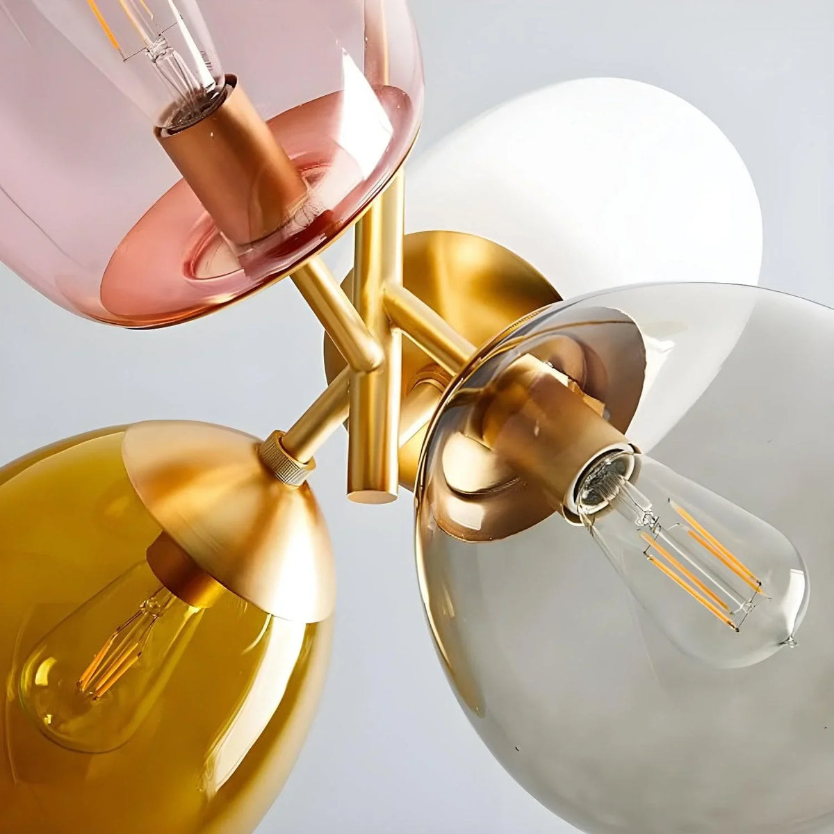 Metavaya Pendant Light Dia 45cm x H 48cm / ∅ 17.7″ x H 18.9″ / Copper Balloon Glass Pendant Light 6938617816490 M2023112501-1