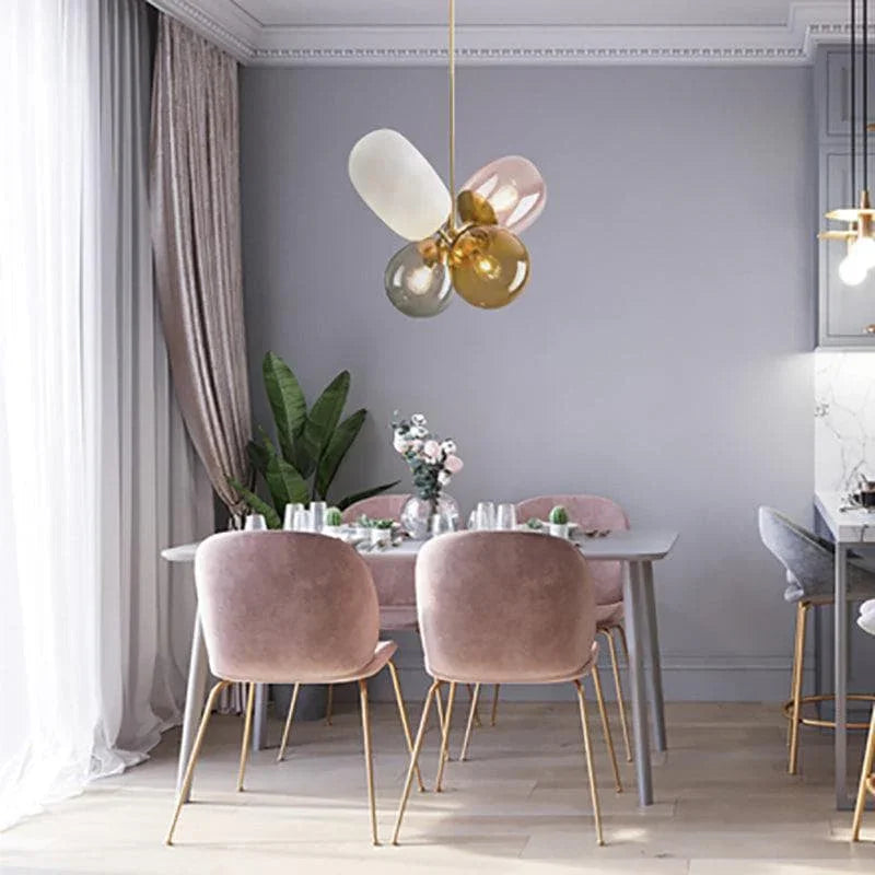 Metavaya Pendant Light Dia 45cm x H 48cm / ∅ 17.7″ x H 18.9″ / Copper Balloon Glass Pendant Light 6938617816490 M2023112501-1