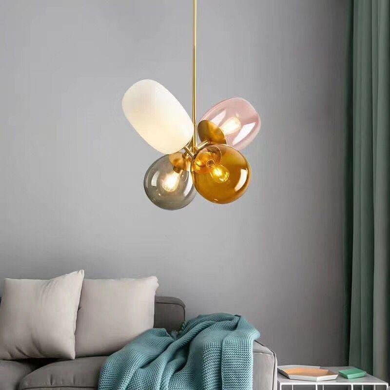 Metavaya Pendant Light Dia 45cm x H 48cm / ∅ 17.7″ x H 18.9″ / Copper Balloon Glass Pendant Light 6938617816490 M2023112501-1