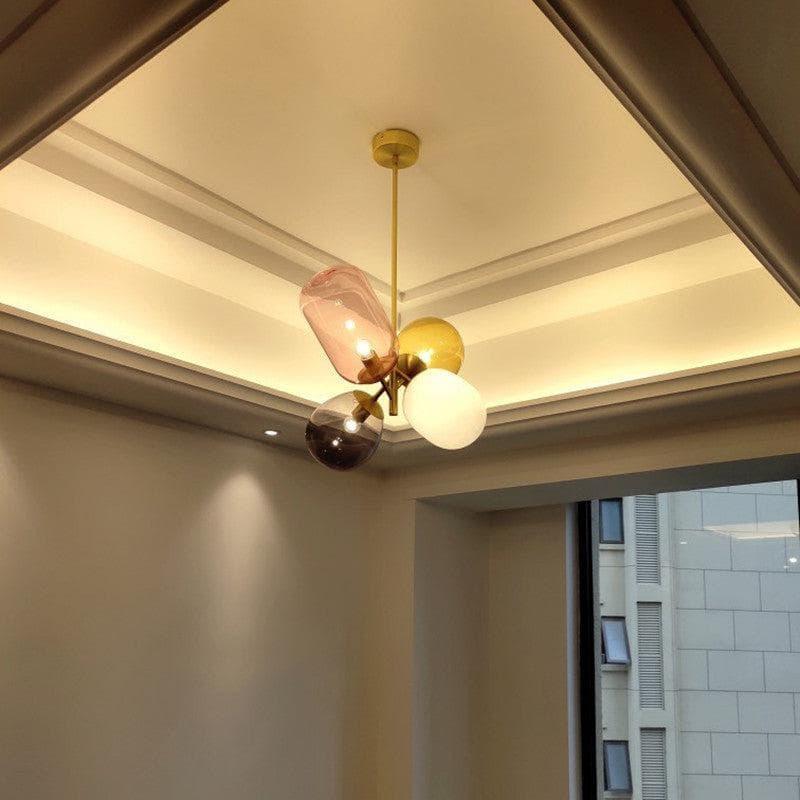 Metavaya Pendant Light Dia 45cm x H 48cm / ∅ 17.7″ x H 18.9″ / Copper Balloon Glass Pendant Light 6938617816490 M2023112501-1