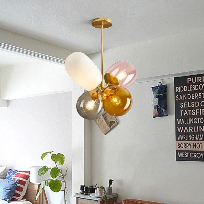 Metavaya Pendant Light Dia 45cm x H 48cm / ∅ 17.7″ x H 18.9″ / Copper Balloon Glass Pendant Light 6938617816490 M2023112501-1