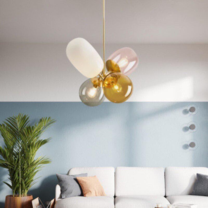 Metavaya Pendant Light Dia 45cm x H 48cm / ∅ 17.7″ x H 18.9″ / Copper Balloon Glass Pendant Light 6938617816490 M2023112501-1