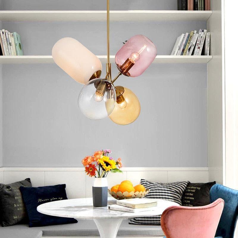 Metavaya Pendant Light Dia 45cm x H 48cm / ∅ 17.7″ x H 18.9″ / Copper Balloon Glass Pendant Light 6938617816490 M2023112501-1