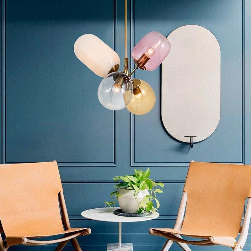Metavaya Pendant Light Dia 45cm x H 48cm / ∅ 17.7″ x H 18.9″ / Copper Balloon Glass Pendant Light 6938617816490 M2023112501-1