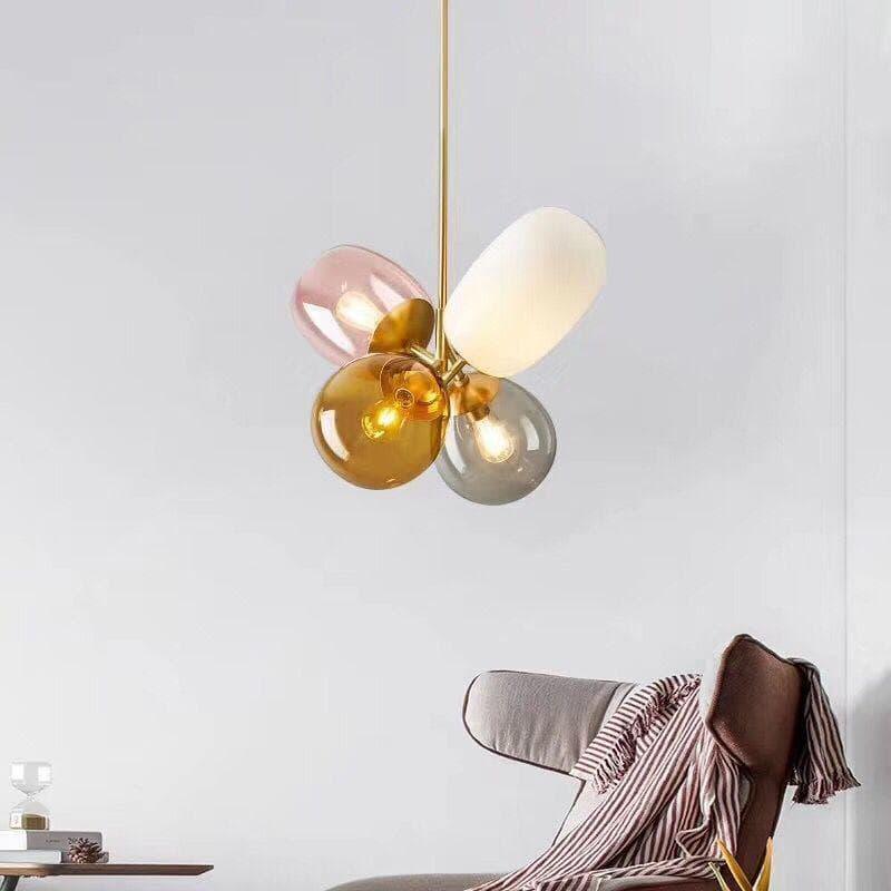 Metavaya Pendant Light Dia 45cm x H 48cm / ∅ 17.7″ x H 18.9″ / Copper Balloon Glass Pendant Light 6938617816490 M2023112501-1
