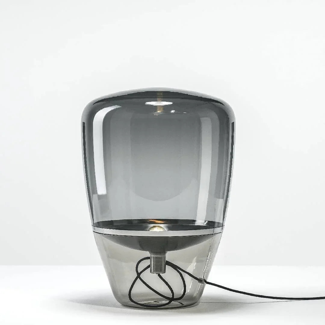 Metavaya Table Lamp Dia 21cm x H 30cm / ∅ 8.3″ x H 11.8″ / Smoke gray glass / US Plug Balloon Glass Table Lamp 6938617812546 M2023110505-1