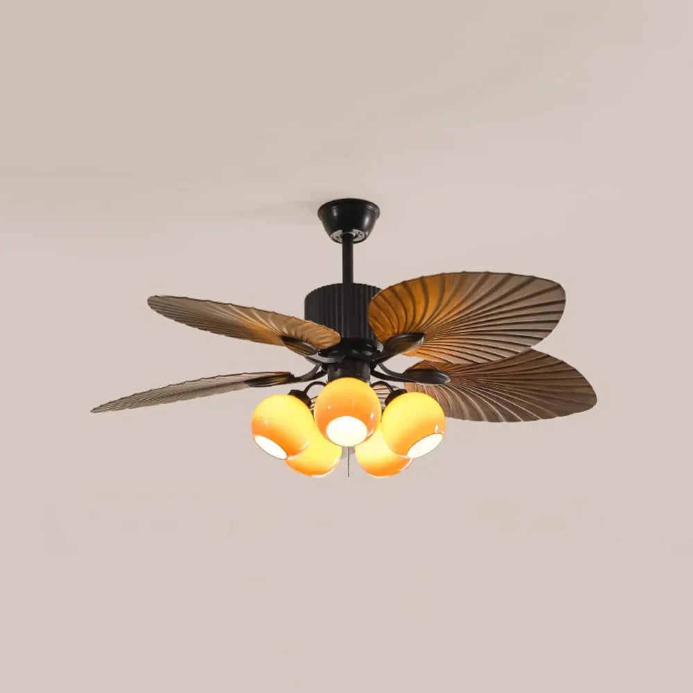 Banana Leaf Breeze Round Ceiling Fan Light - view 8 | Metavaya