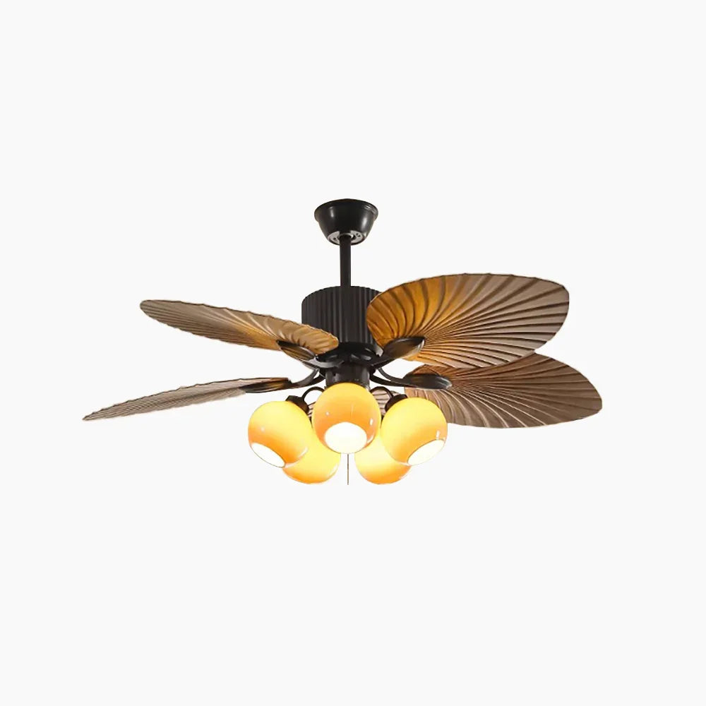 Banana Leaf Breeze Round Ceiling Fan Light - view 12 | Metavaya