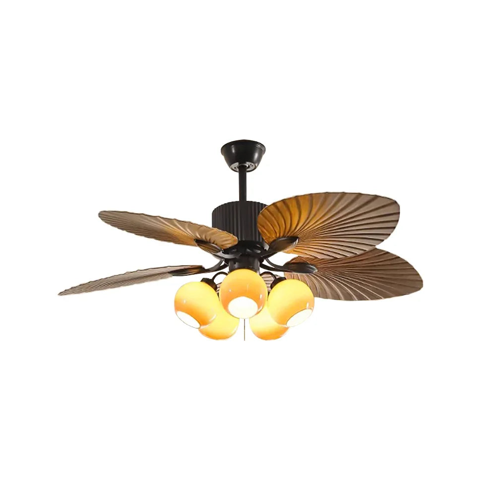 Banana Leaf Breeze Round Ceiling Fan Light - view 13 | Metavaya