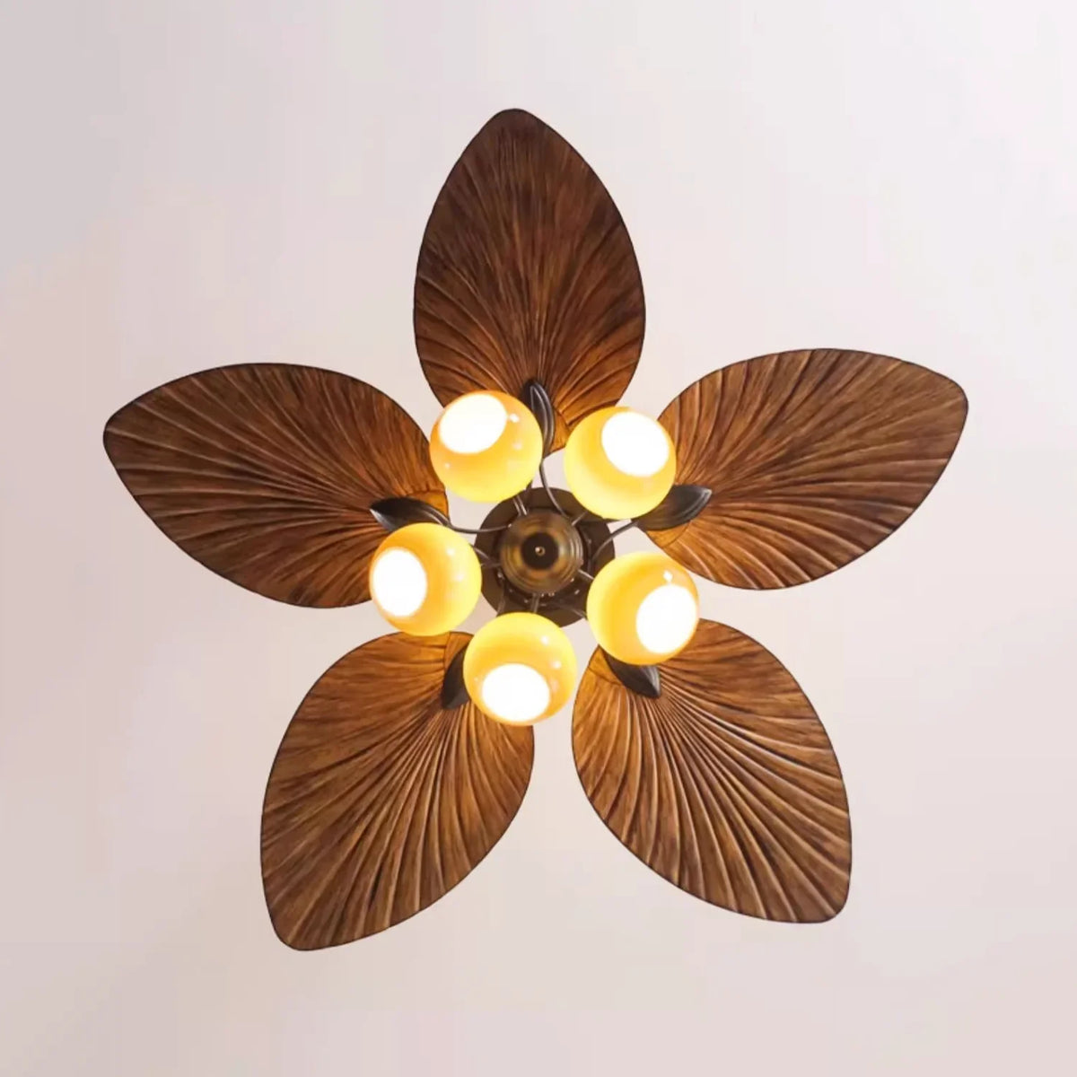 Banana Leaf Breeze Round Ceiling Fan Light - view 9 | Metavaya