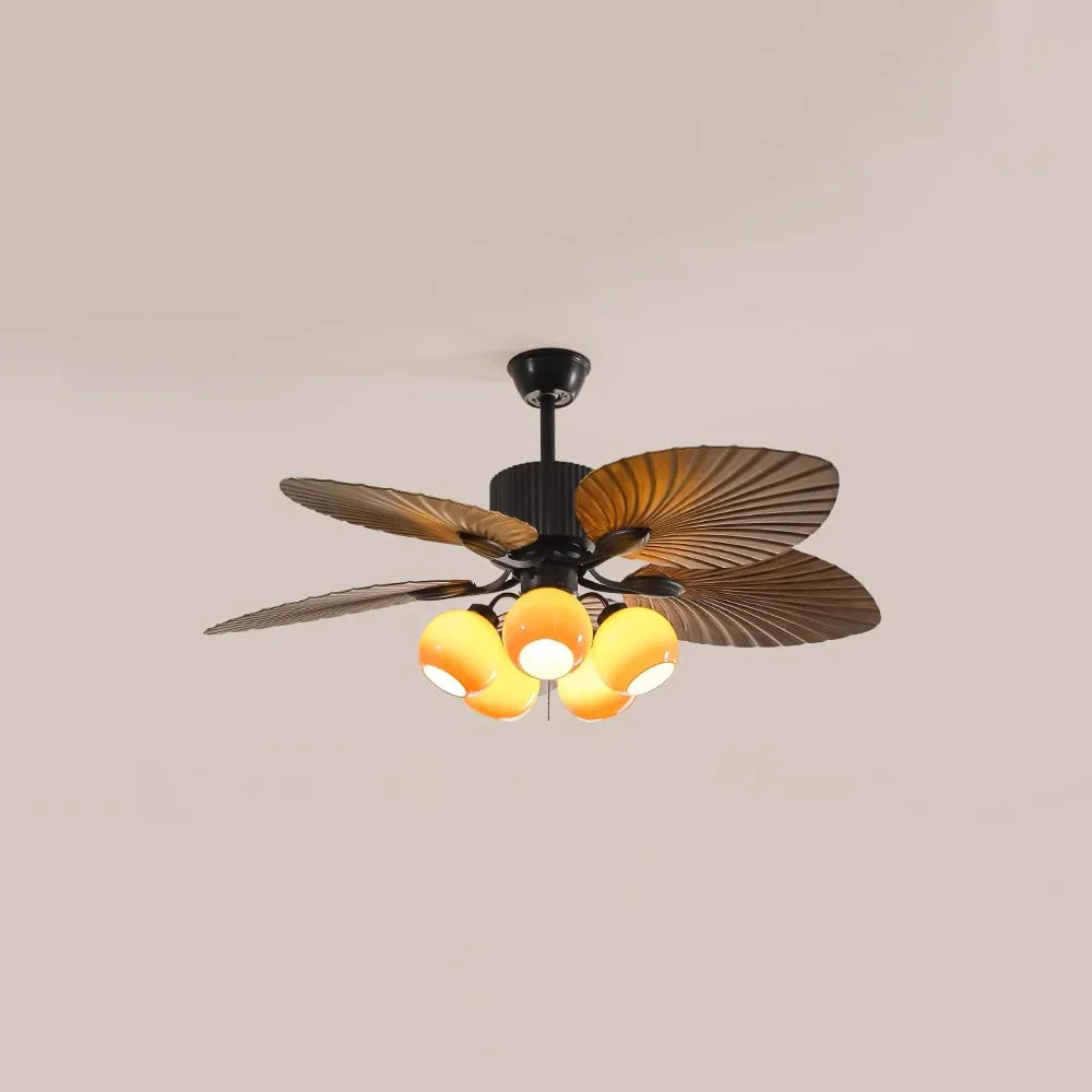Banana Leaf Breeze Round Ceiling Fan Light - view 7 | Metavaya