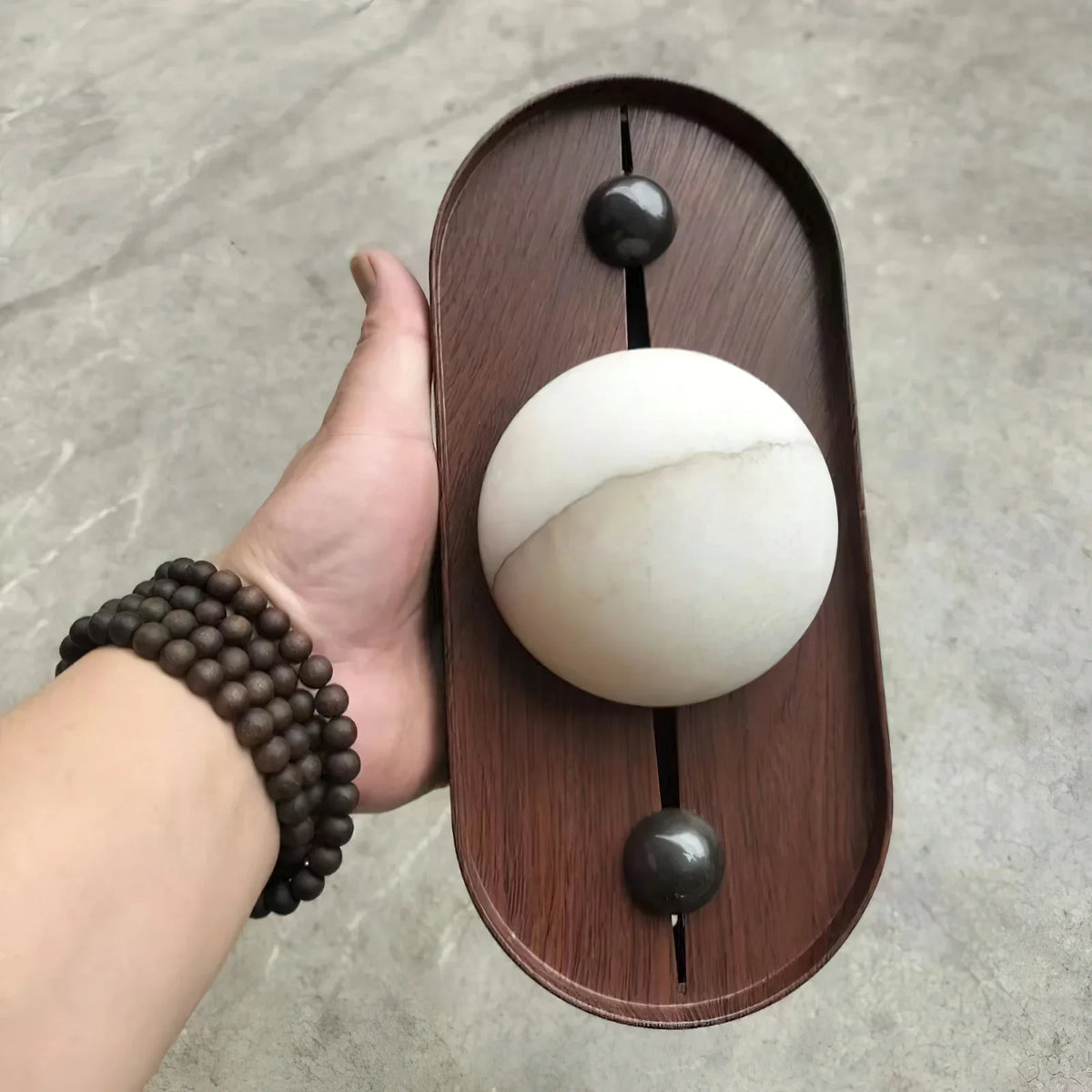Bezel Alabaster Wall Lamp - view 6 | Metavaya