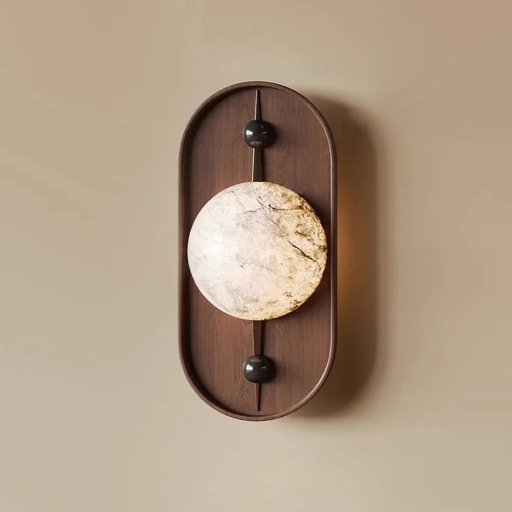 Bezel Alabaster Wall Lamp - view 4 | Metavaya