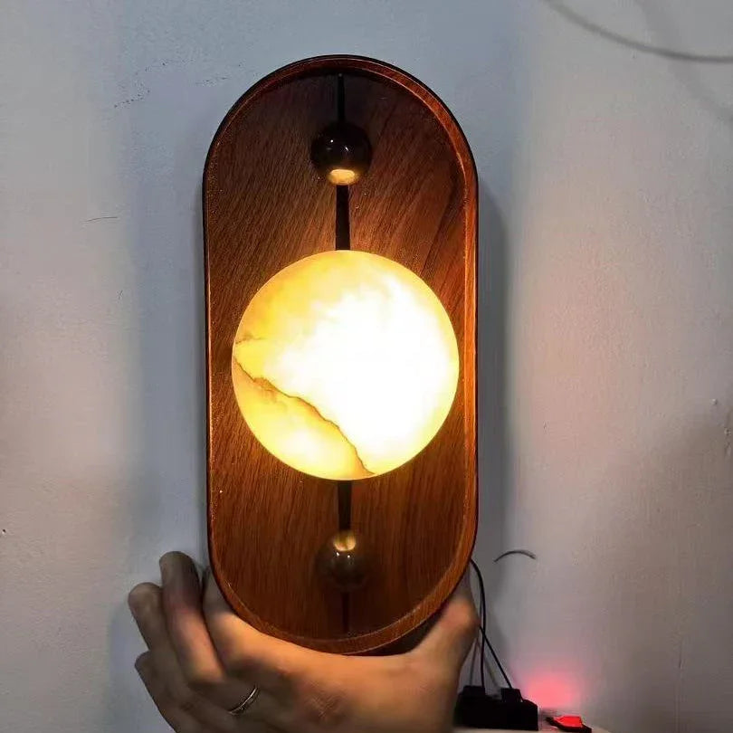 Bezel Alabaster Wall Lamp - view 5 | Metavaya