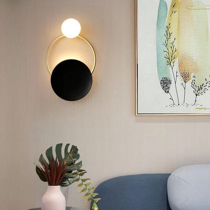 Metavaya Wall lamp Black Circular Rings Wall Lamp
