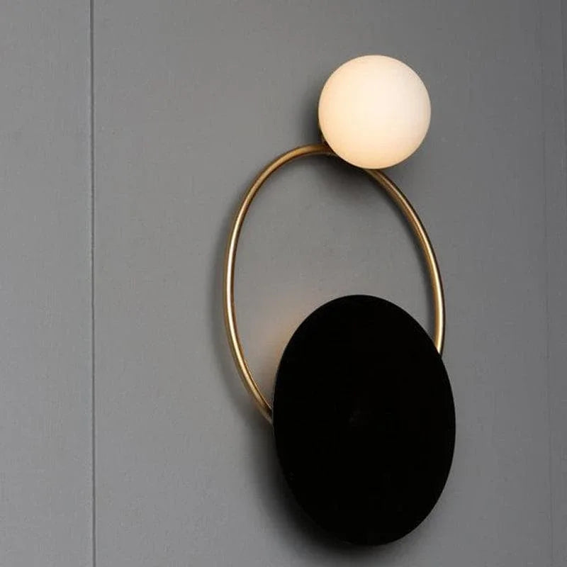 Metavaya Wall lamp Black Circular Rings Wall Lamp