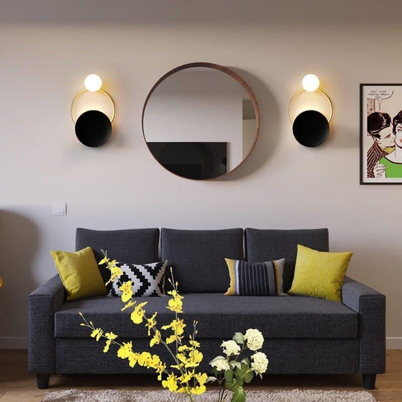 Metavaya Wall lamp Black Circular Rings Wall Lamp