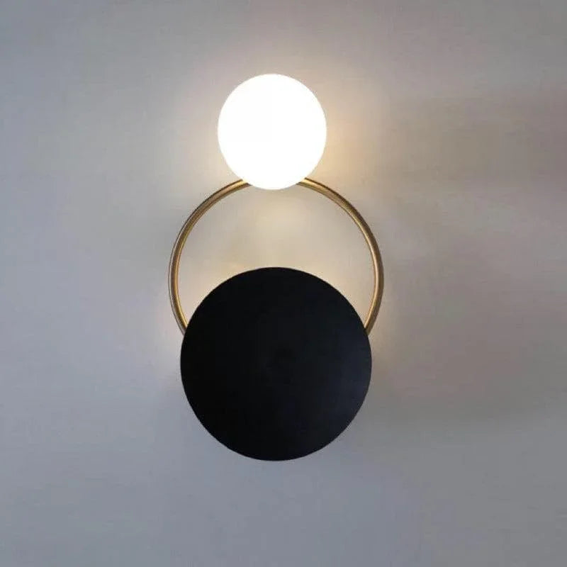Metavaya Wall lamp Black Circular Rings Wall Lamp