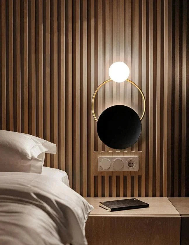 Metavaya Wall lamp Black Circular Rings Wall Lamp