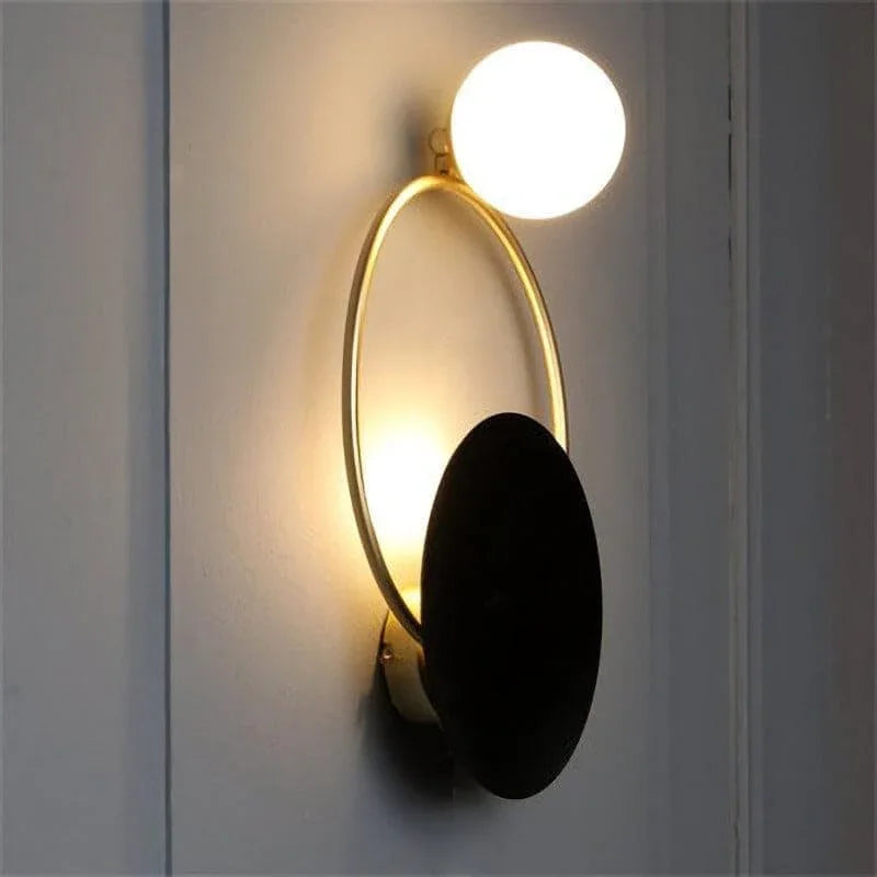 Metavaya Wall lamp Black Circular Rings Wall Lamp