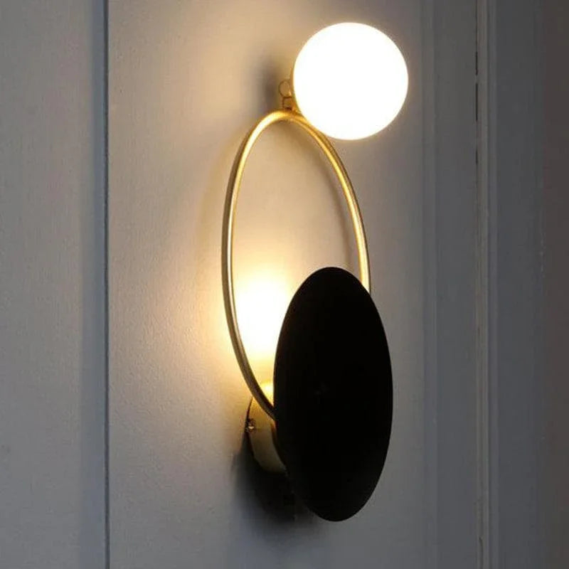 Metavaya Wall lamp Black Circular Rings Wall Lamp