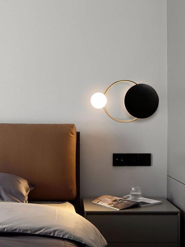 Metavaya Wall lamp Black Circular Rings Wall Lamp