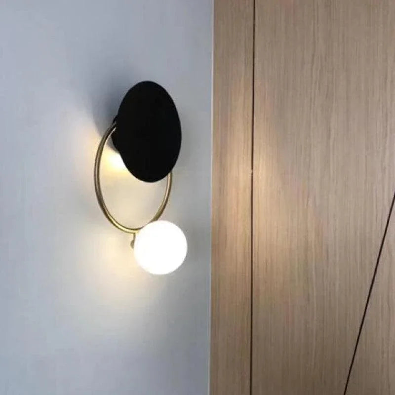 Metavaya Wall lamp Black Circular Rings Wall Lamp