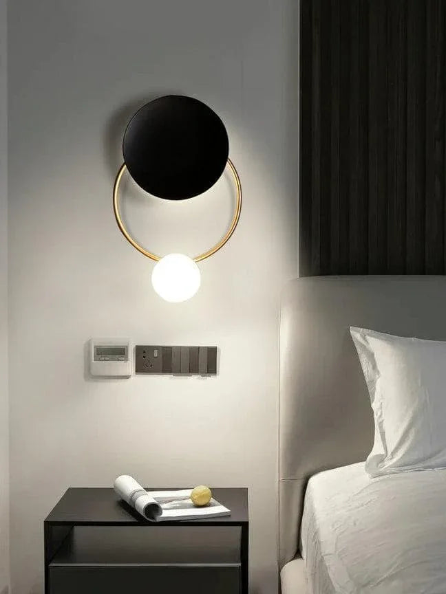 Metavaya Wall lamp Black Circular Rings Wall Lamp