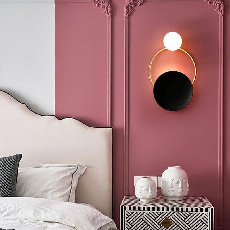 Metavaya Wall lamp Black Circular Rings Wall Lamp