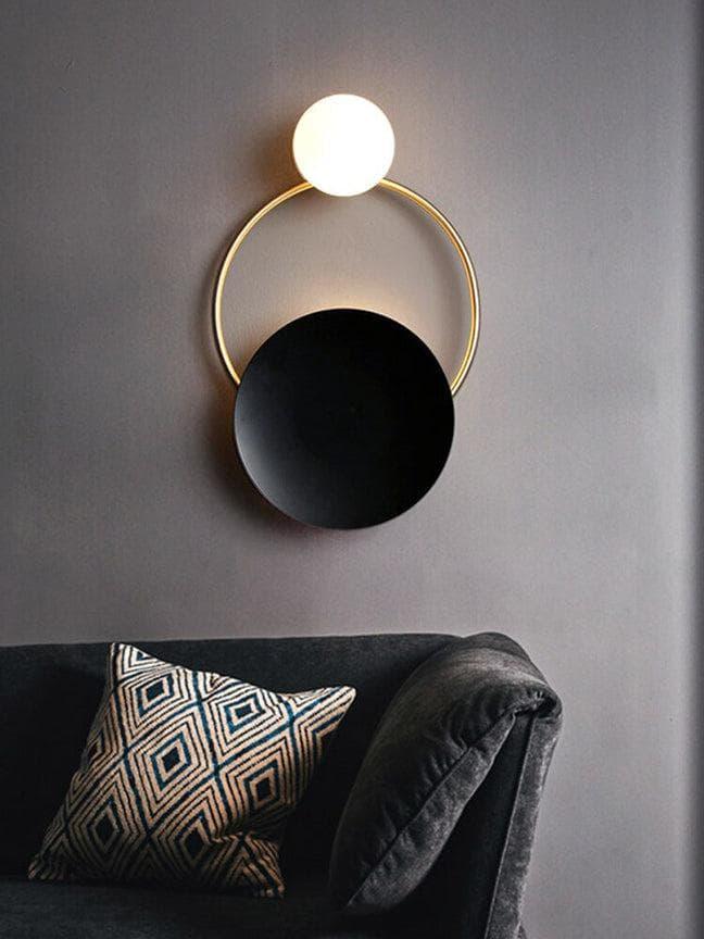 Metavaya Wall lamp Black Circular Rings Wall Lamp