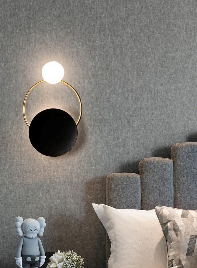 Metavaya Wall lamp Black Circular Rings Wall Lamp