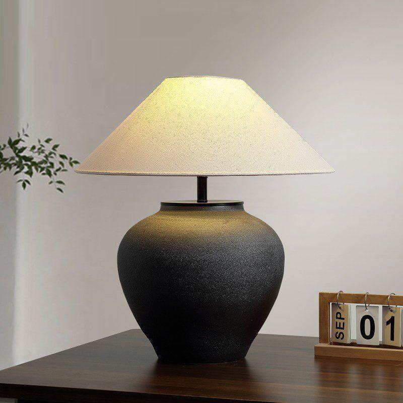 Metavaya Table lamp Dia 40cm x H 50cm / ∅ 16.5″ x H 19.7″ / Black / US plug Black Mud Table Lamp 6938617786090 M2023092001-1