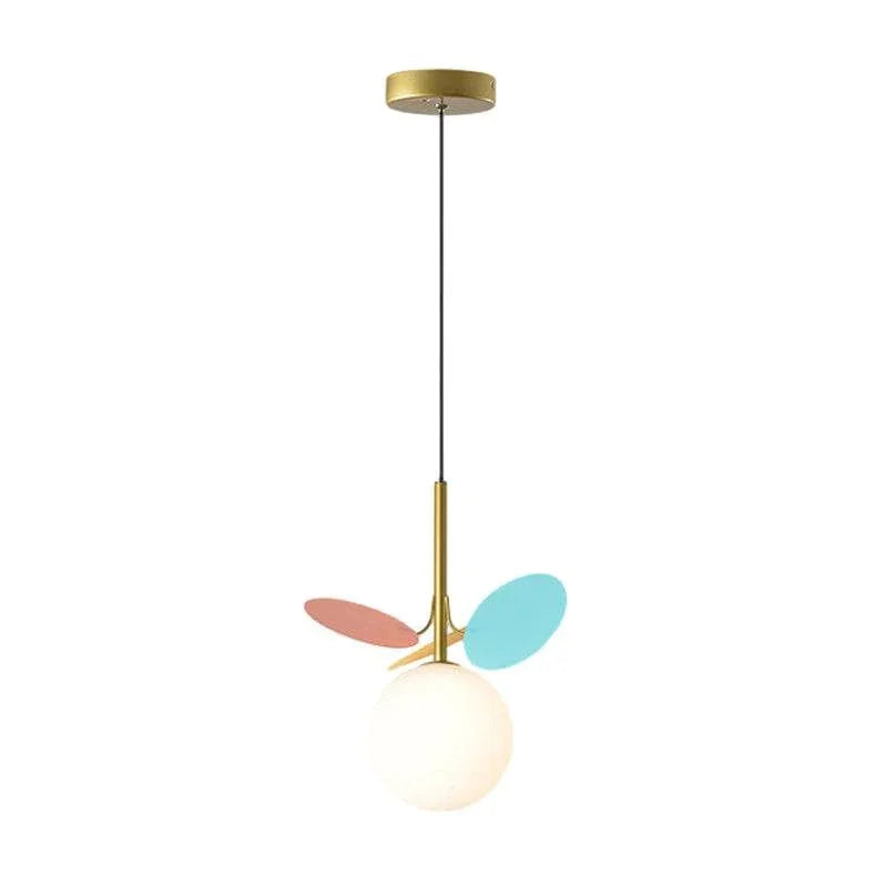 Metavaya Pendant light Dia 20cm x H 22cm / ∅ 7.9″ x H 8.7″ / Gold+Multicolor Blanca Pendant Light 6938617816025 M2023112203-1