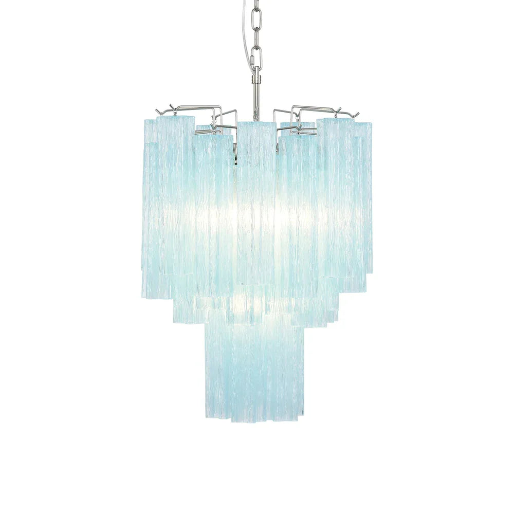 Blue Glass Tube Chandelier | Metavaya