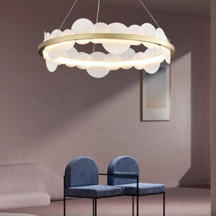 Metavaya chandelier Dia 60cm x H 150cm / ∅ 22.6″ x H 59.1″ / Gold / Warm Light Bollarm chandelier 6938617803582 M2023102503-1