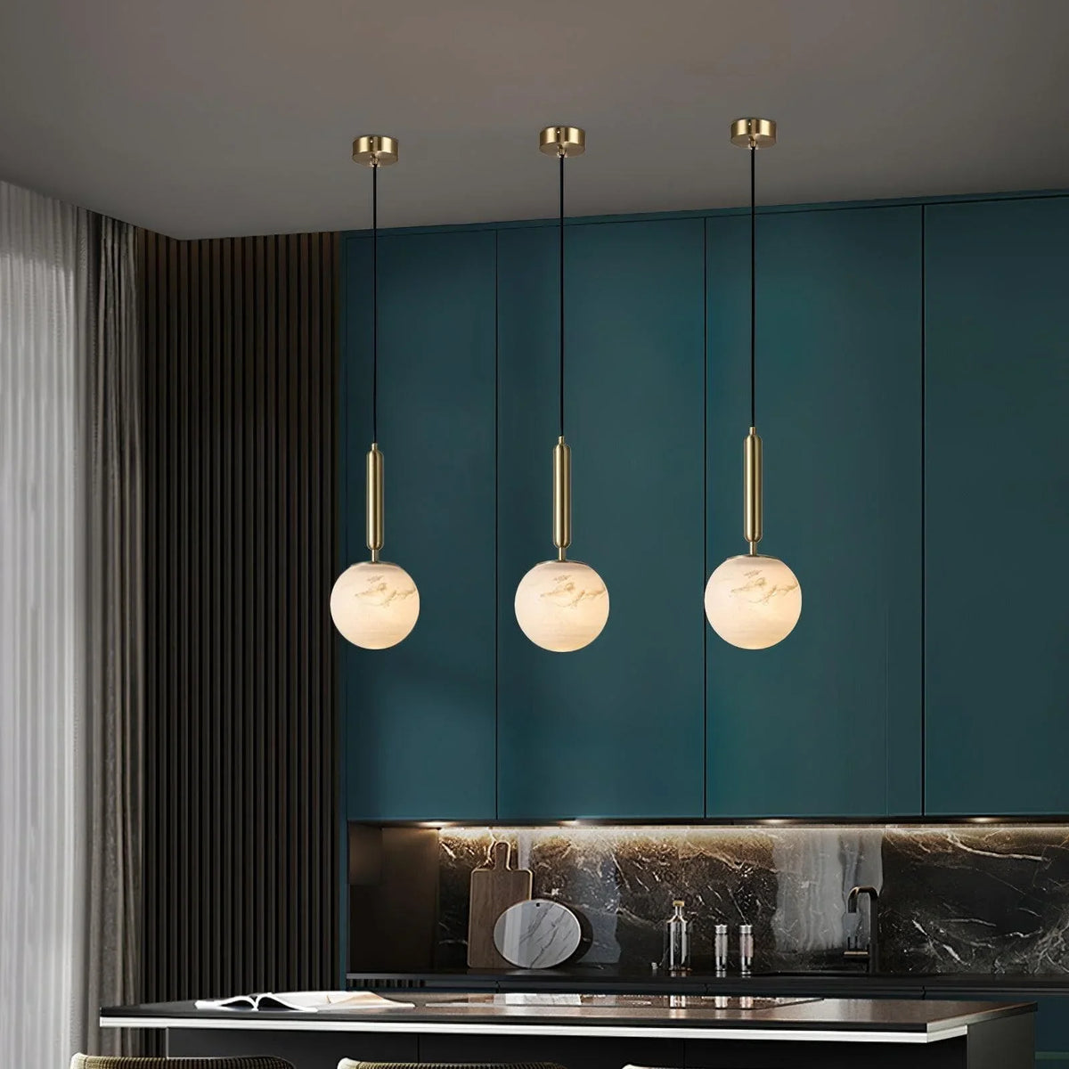 Metavaya Pendant Lamp Dia 15cm x H 32cm / ∅ 5.9″ x H 12.6″ / brass Bosso Pendant Lamp 6938617813147 M2023110702-1