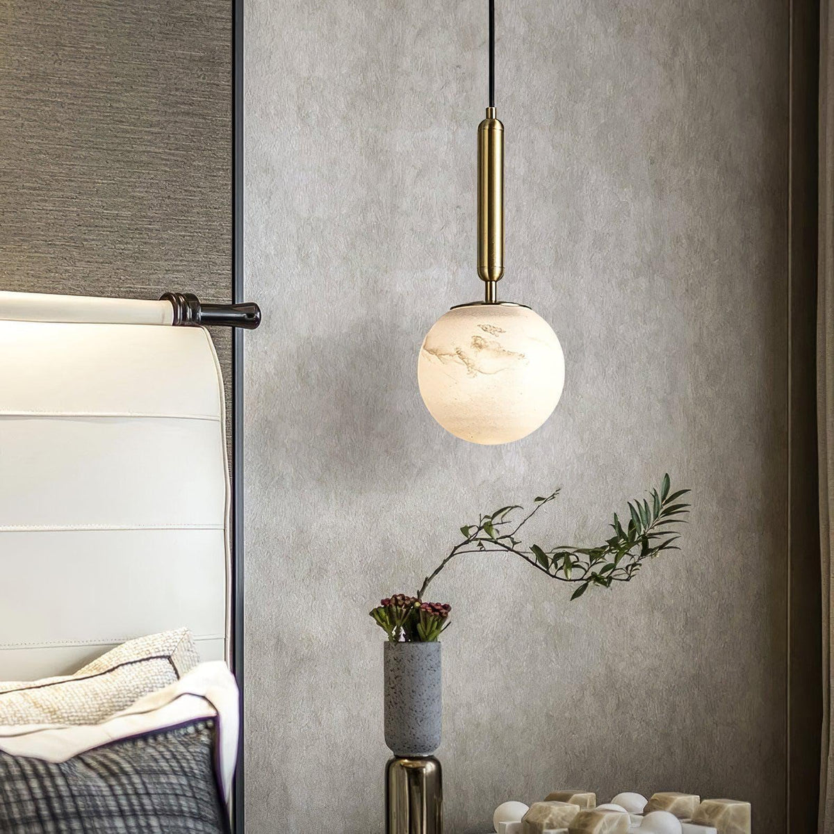 Metavaya Pendant Lamp Dia 15cm x H 32cm / ∅ 5.9″ x H 12.6″ / brass Bosso Pendant Lamp 6938617813147 M2023110702-1