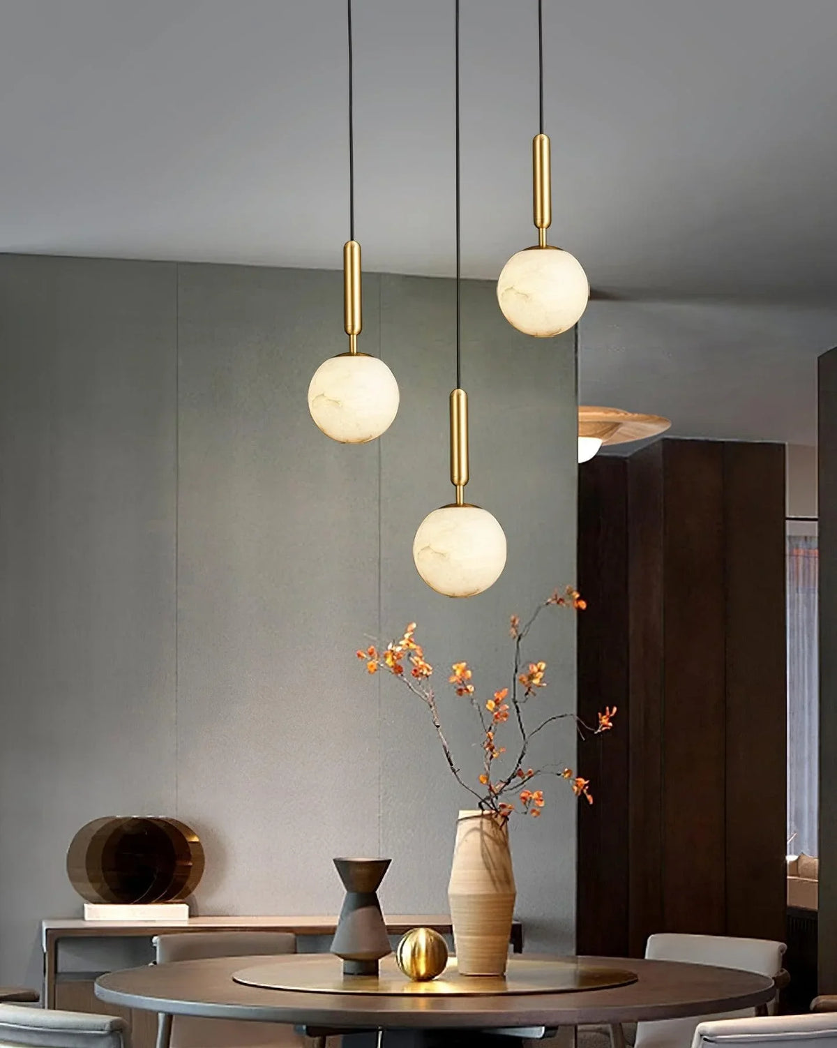 Metavaya Pendant Lamp Dia 15cm x H 32cm / ∅ 5.9″ x H 12.6″ / brass Bosso Pendant Lamp 6938617813147 M2023110702-1