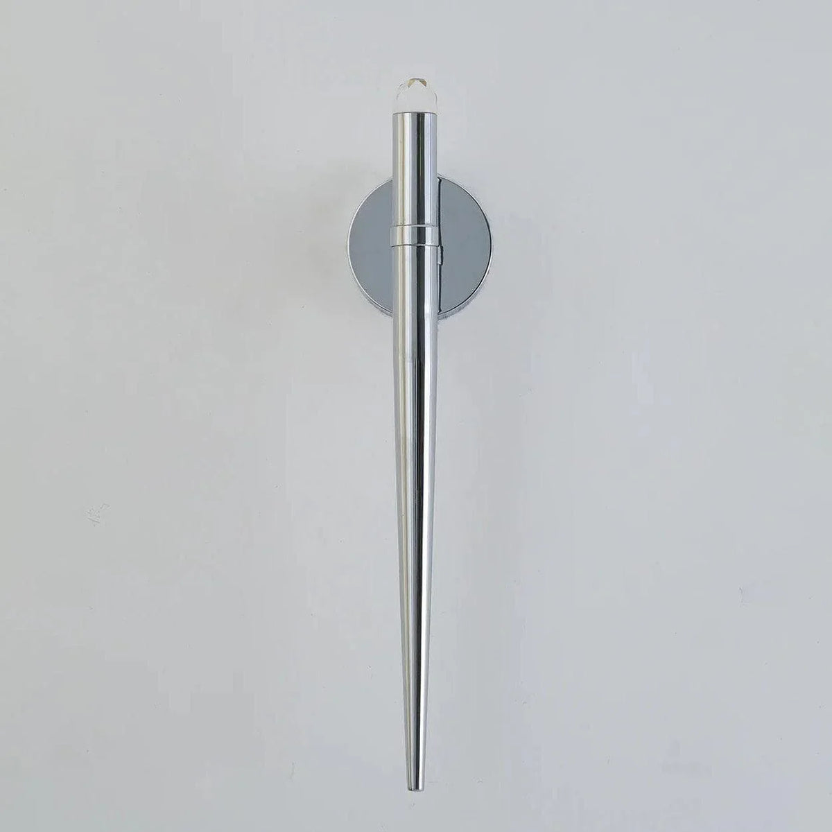 Metavaya Wall lamp Dia 4cm x H 55cm / Silver / Warm White Brass Spinal Tube Sconce 835936404925 M2022081803-5 RH Brass Aquitaine Torch Sconce