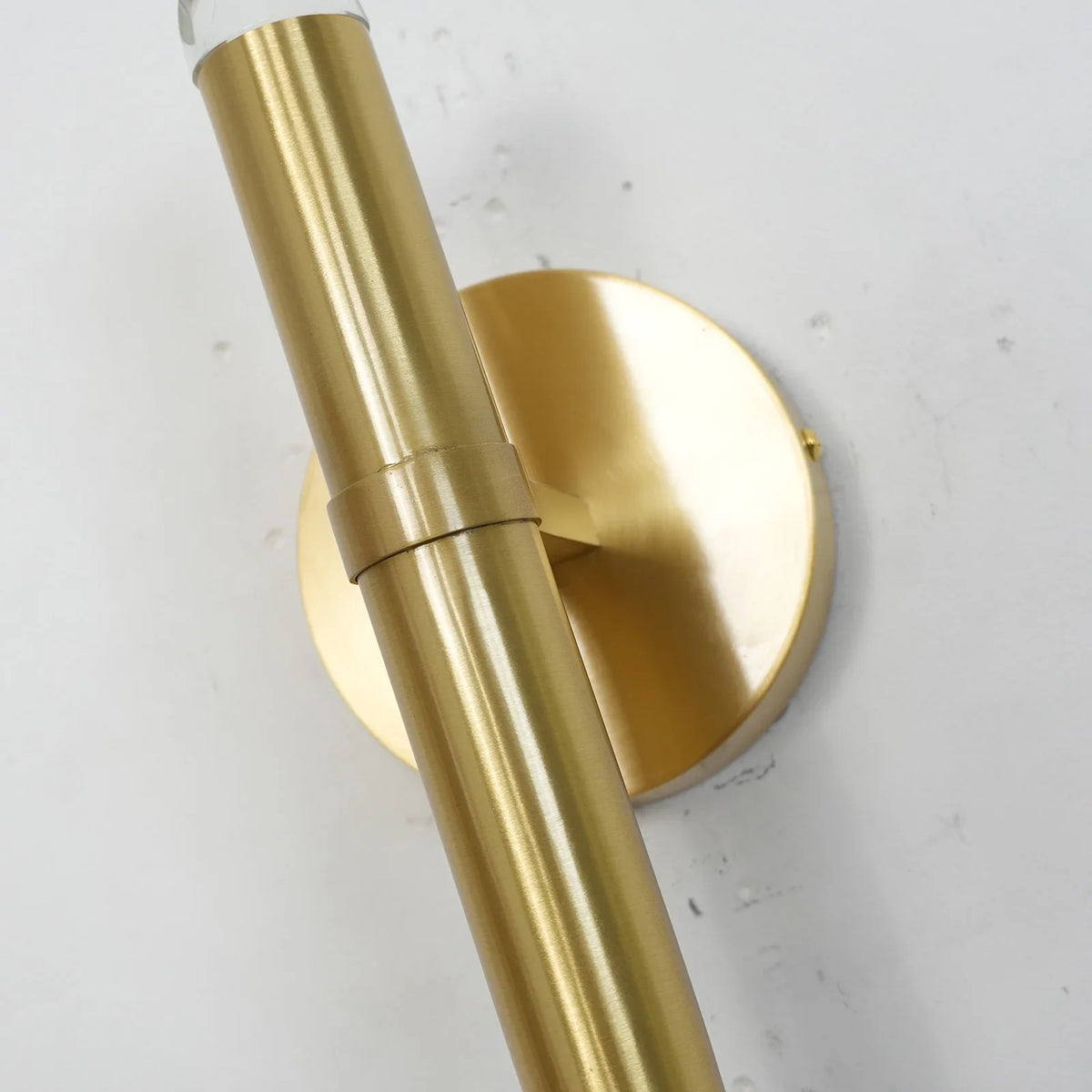 Brass Spinal Tube Sconce - view 4 | Metavaya