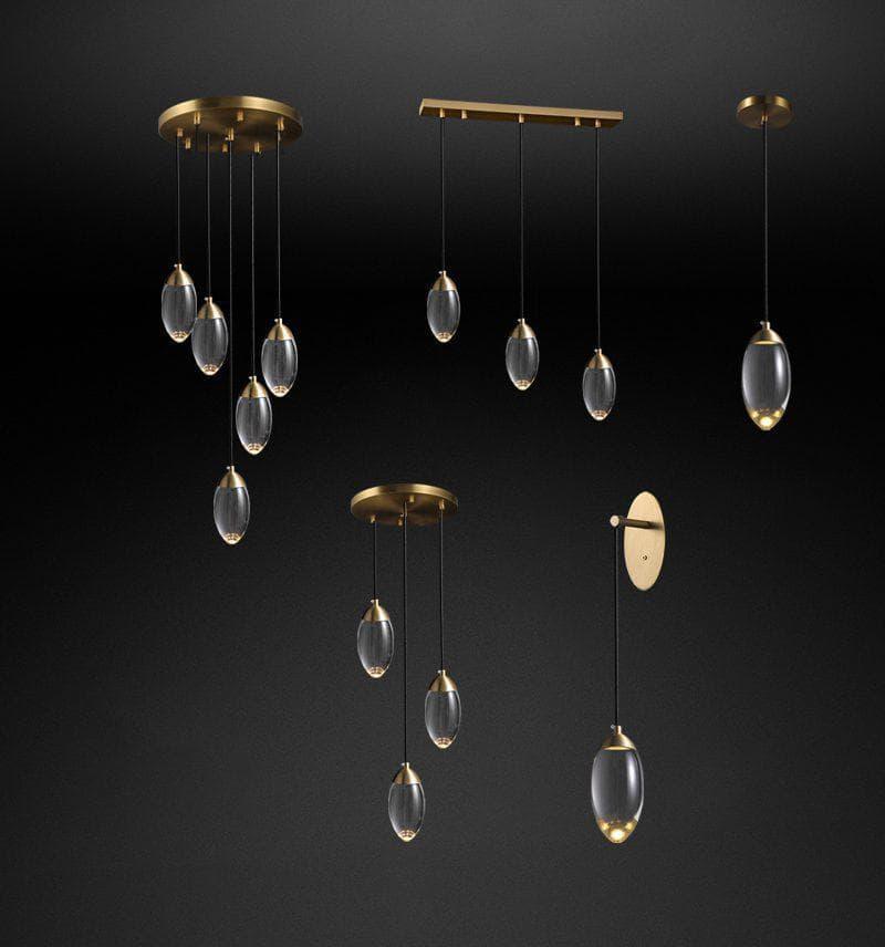 Metavaya Pendant light Brass crystal Pendant Lamp