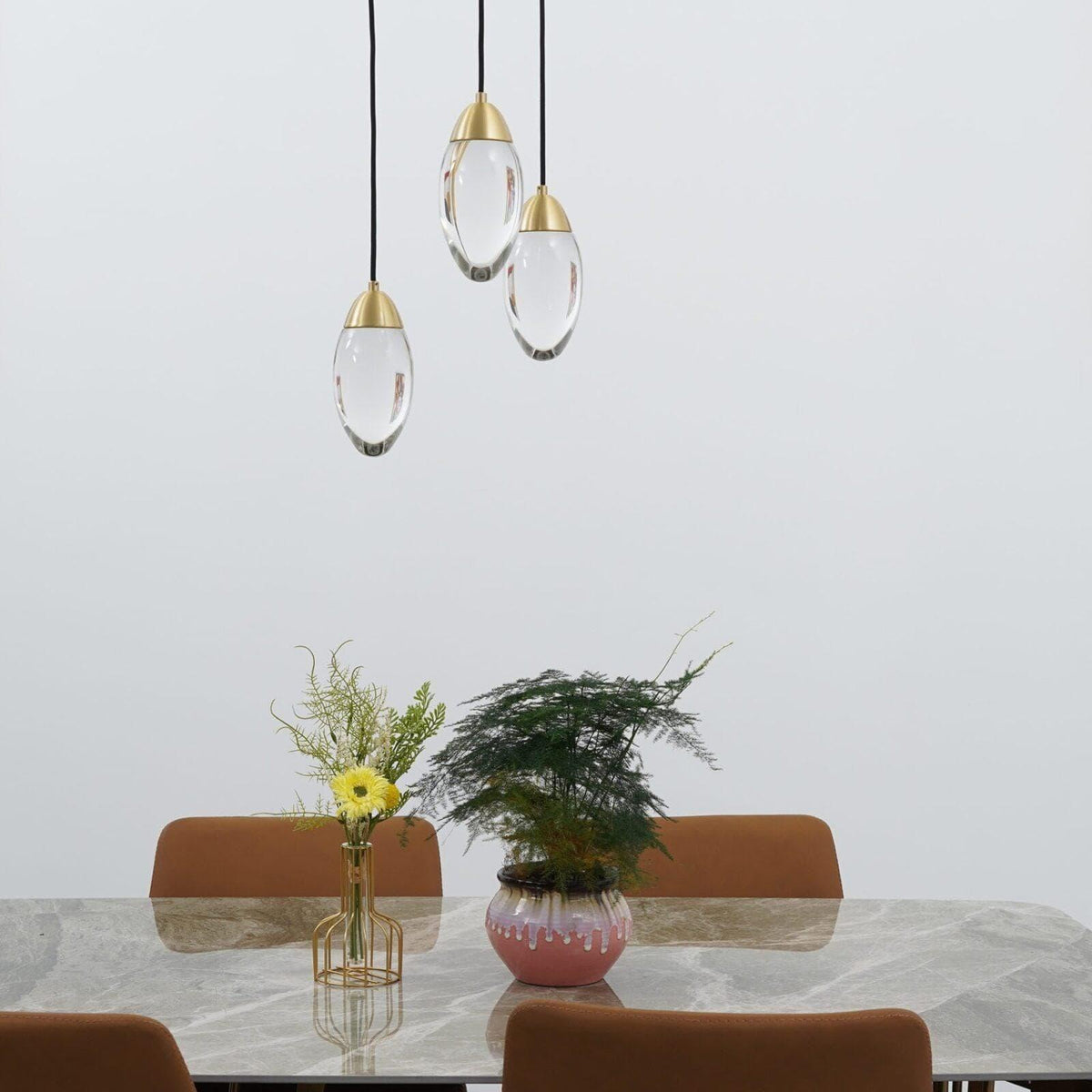Metavaya Pendant light Brass crystal Pendant Lamp