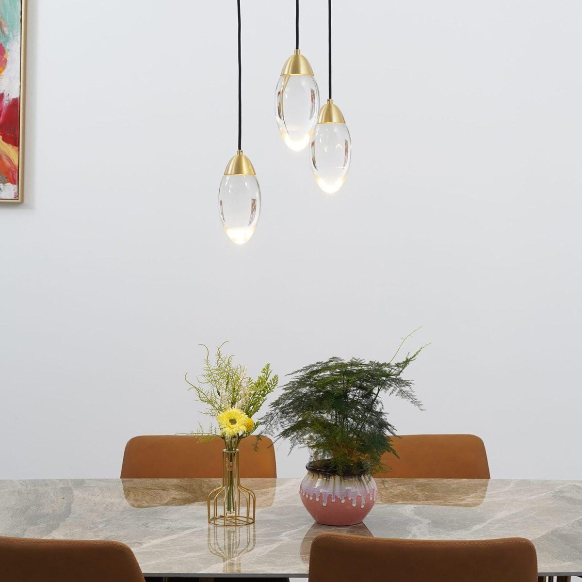 Metavaya Pendant light Brass crystal Pendant Lamp